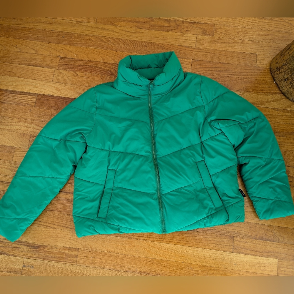 Abercrombie & Fitch Bright Green Puffer Jacket XL